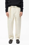 Mango Relaxed Belted Technical Pants In Neutral