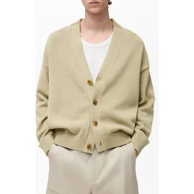 Mango Relaxed Cotton Cardigan In Nude