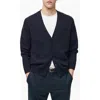 Mango Relaxed Cotton Cardigan In Night Blue