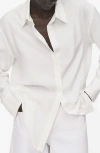Mango Relaxed Fit Button-up Shirt In White