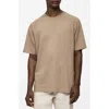 Mango Relaxed Fit Cotton & Linen T-shirt In Beige