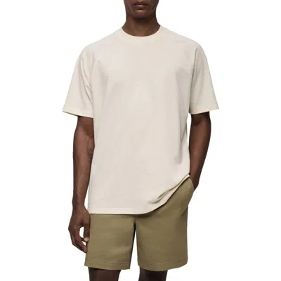 Mango Relaxed Fit Cotton & Linen T-shirt In Ecru
