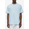 Mango Relaxed Fit Linen Mix T-shirt In Sky Blue