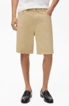 Mango Relaxed Fit Denim Bermuda Shorts In Neutral