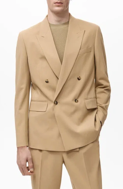 MANGO MANGO RELAXED FIT DOUBLE BREASTED SUIT JACKET