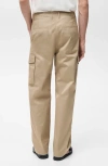 Mango Relaxed Fit Flat Front Cargo Pants In Medium Brown