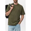 Mango Relaxed Fit Heavyweight Cotton Blend T-shirt In Green