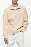 Mango Relaxed Fit Polo Sweatshirt In Ecru