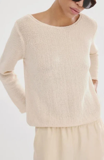 Mango Relaxed Fit Sweater In Neutral