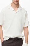 Mango Relaxed Fit Textured Cotton Polo In White