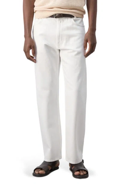 Mango Relaxed Straight Leg Jeans In Animal Print