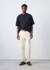 Mango Relaxed-fit 260-gsm T-shirt In Navy