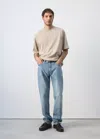 Mango Relaxed-fit 260-gsm T-shirt In Sand