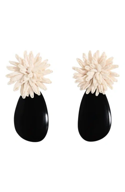 Mango Resin Flower Drop Earrings In Multi