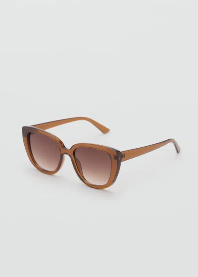 Mango Lunettes De Soleil Monture Plastique Marron - Femme - Taille Unique -  In Brown