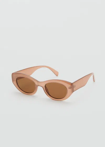 Mango Lunettes De Soleil Monture Plastique Marron - Femme - Taille Unique -