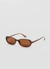 Mango Resin Frame Sunglasses In Brown