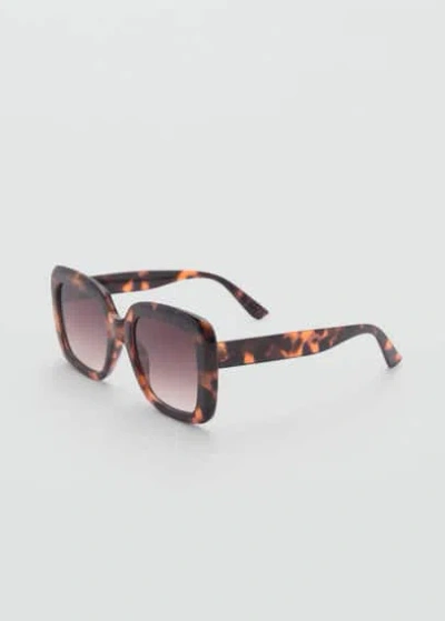 Mango Resin Frame Sunglasses Chocolate