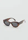 Mango Lunettes De Soleil Monture Plastique Chocolat - Femme - Taille Unique -