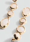 Mango Resin Pendant Earrings Gold