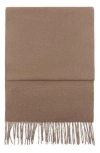 Mango Reversible Two-tone Fringe Scarf In Brown