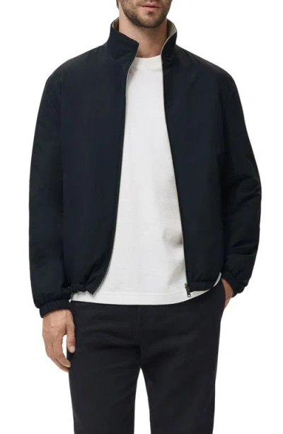 Mango Reversible Water Repellent Jacket In Black