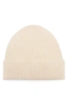 Mango Rib Beanie In Off White
