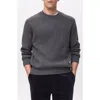 Mango Rib Crewneck Sweater In Gray
