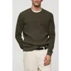 Mango Rib Crewneck Sweater In Khaki Green