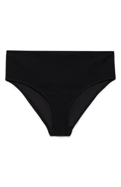 MANGO MANGO RIB HIGH WAIST BIKINI BOTTOMS