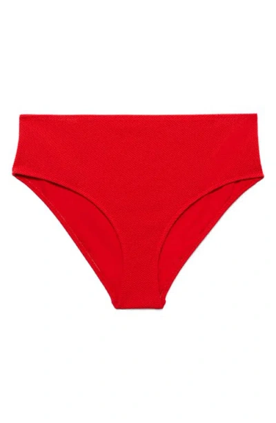 MANGO MANGO RIB HIGH WAIST BIKINI BOTTOMS