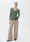 Mango Rib-knit Cardigan With Bows Green