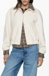 Mango Rib Knit Jacket In Off White