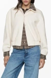 Mango Rib Knit Jacket In White