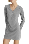 Mango Rib Knit Nightgown In Grey