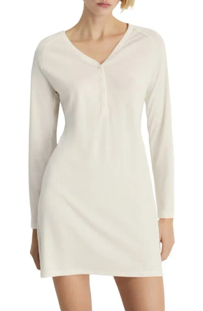 Mango Rib Knit Nightgown In Vanilla
