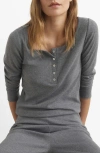Mango Ribbed-knit Pajama Pants In Gray