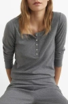 Mango Ribbed-knit Pajama Pants In Gray