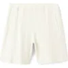 Mango Rib Knit Shorts In White