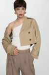 Mango Rib One-shoulder Top In White