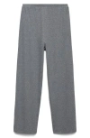 Mango Rib Pajama Pants In Gray