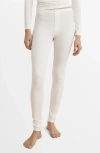 Mango Rib Pajama Pants In White