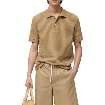 Mango Rib Polo In Brown