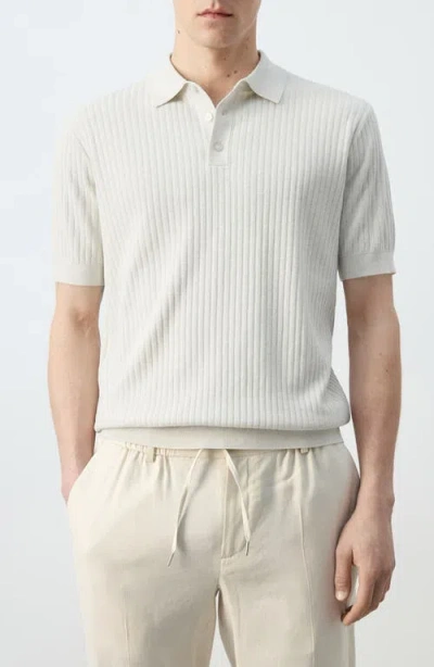 Mango Rib Polo In White