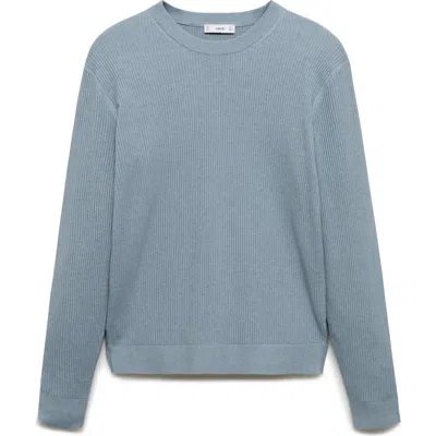 Mango Rib Sweater In Blue