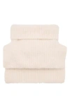 Mango Rib Turtleneck Snood In Ecru
