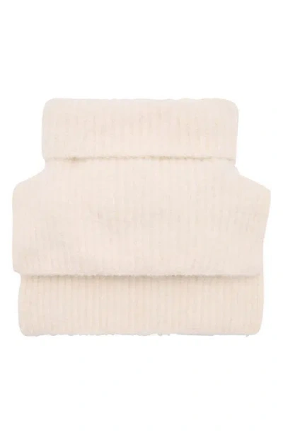 Mango Rib Turtleneck Snood In Ecru
