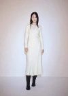 Mango Ribbed Cardigan With Buckle Ecru In Ecru