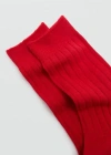 Mango Ribbed Socks Red