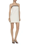 MANGO MANGO RICKRACK TRIM LINEN MINIDRESS